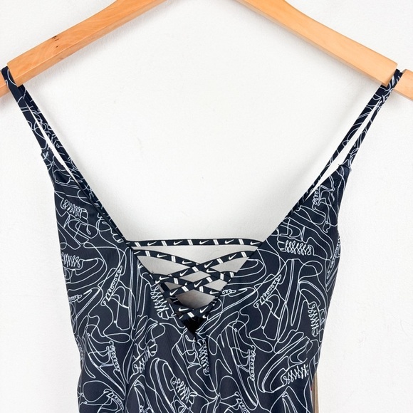 NWT Nike Sneakerkini 2.0 Allover Print One Piece Swimsuit Sz L - Picture 7 of 13